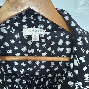 Umgee Black and White Patterned Dress